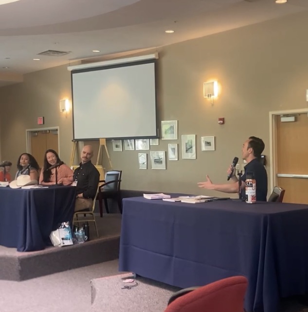 Panelists talking at the 2026 Tucson Festival of Books